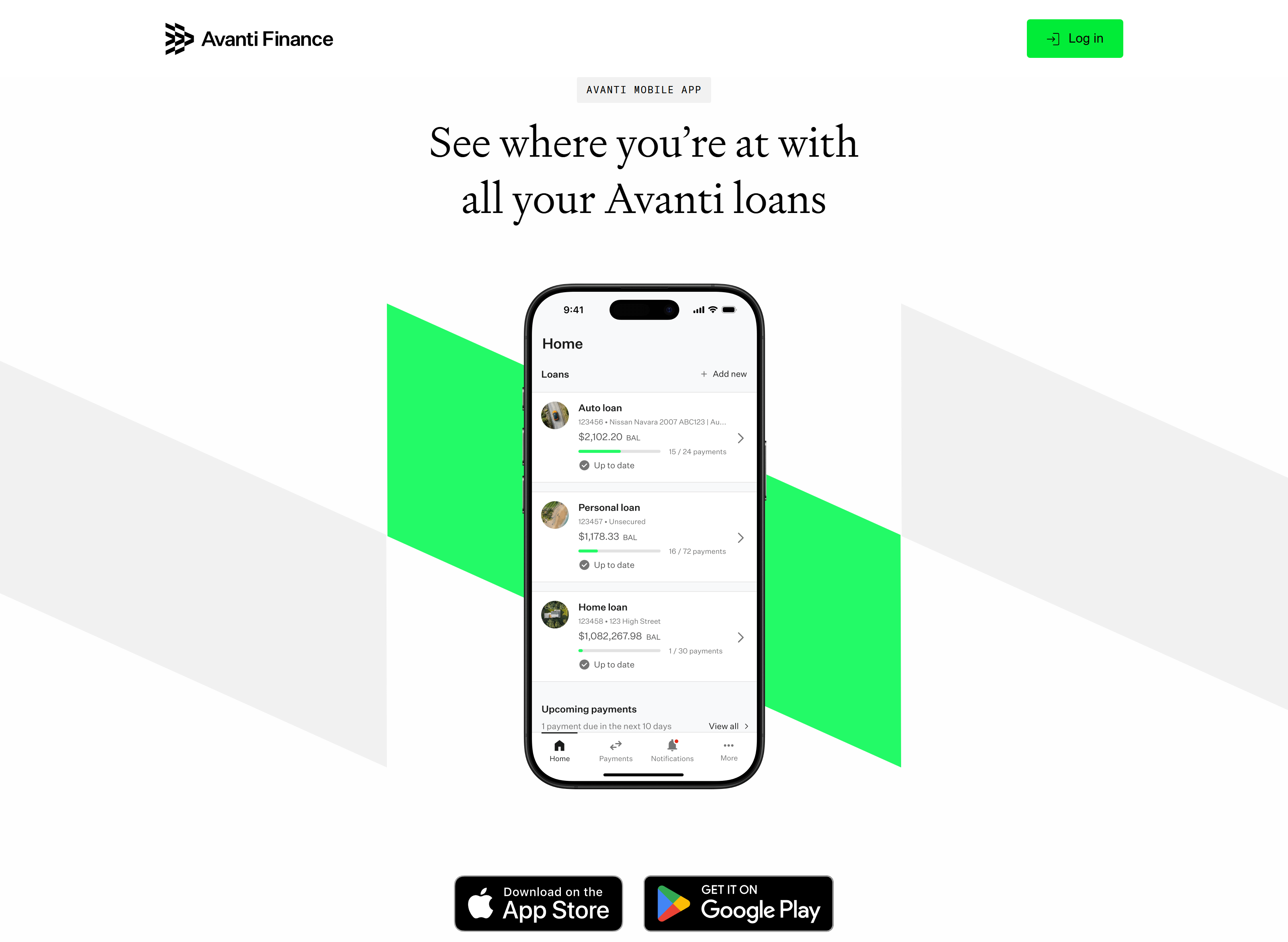 Avanti app hero