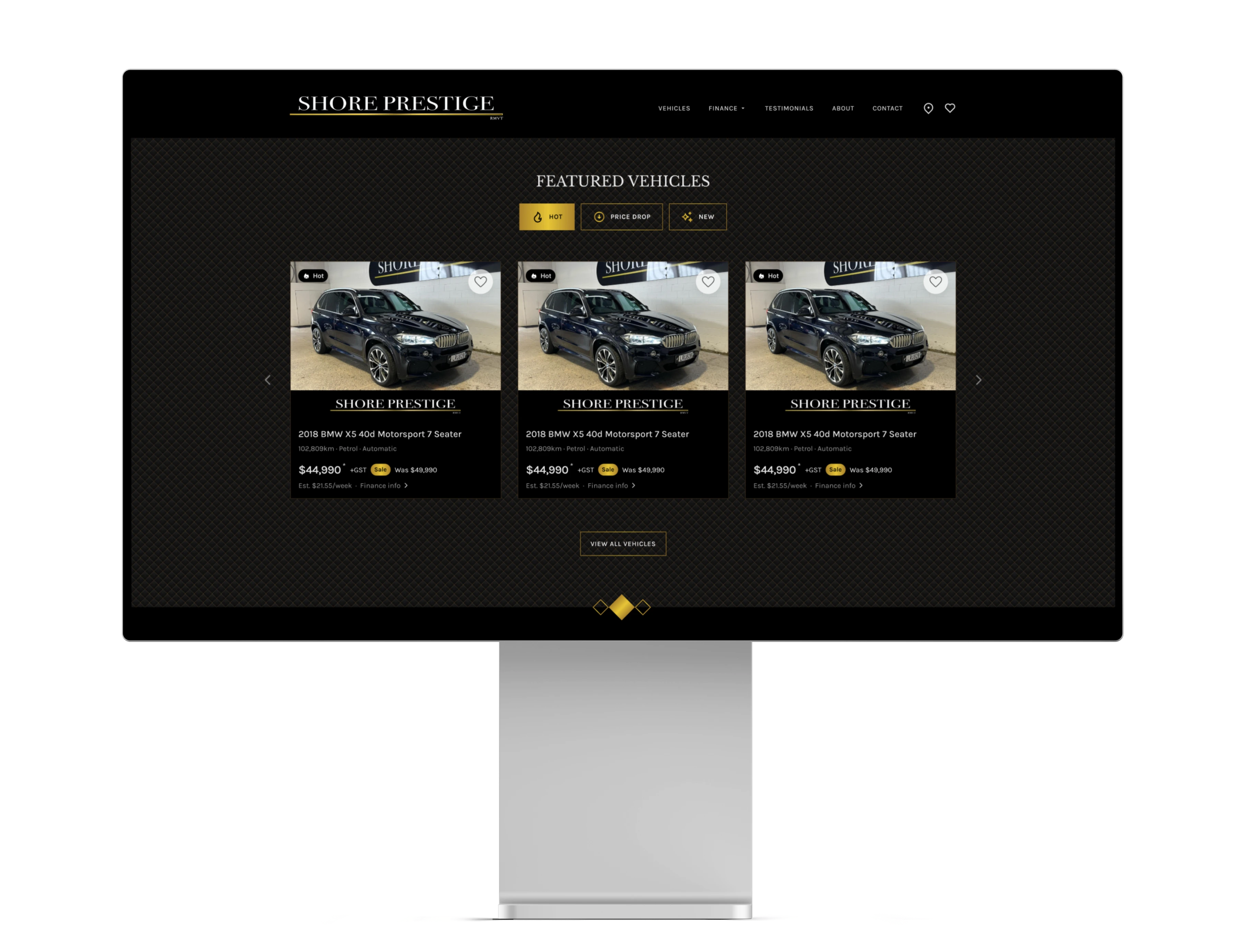 Shore Prestige website preview