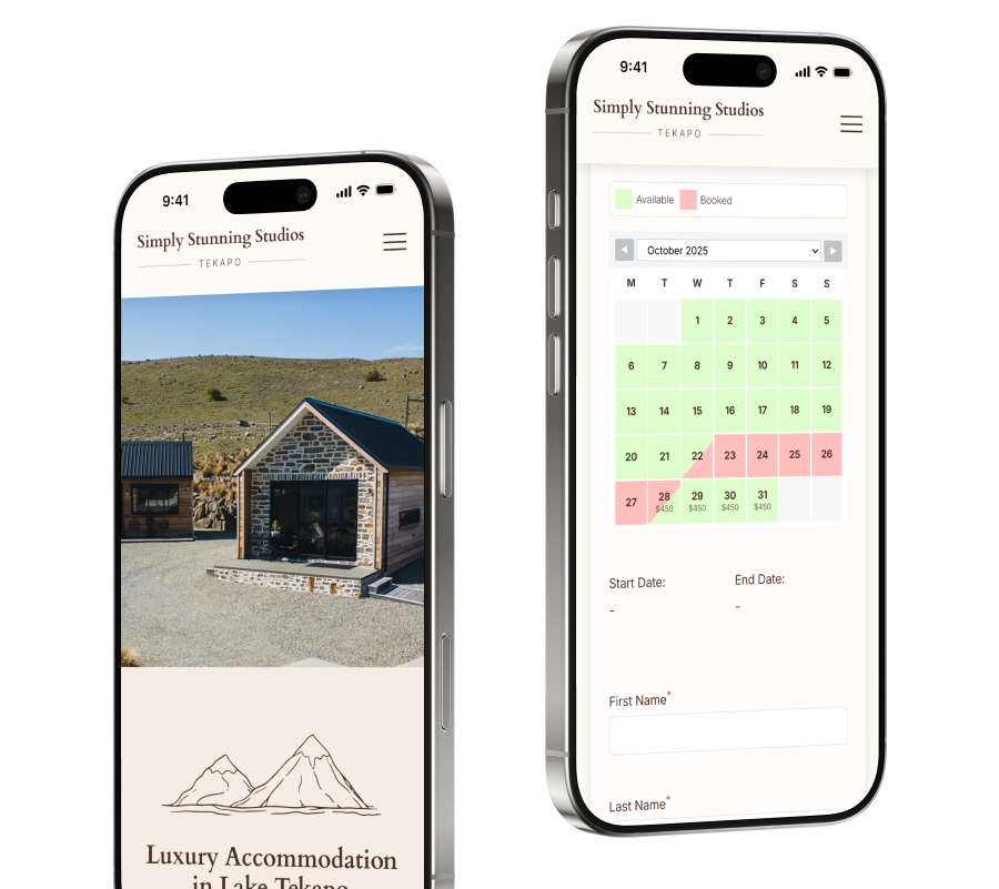 Simply Stunning Studios website preview